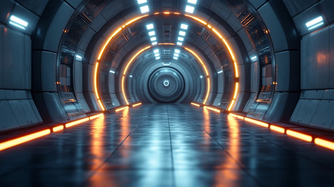 黑色背景科幻LED显示屏