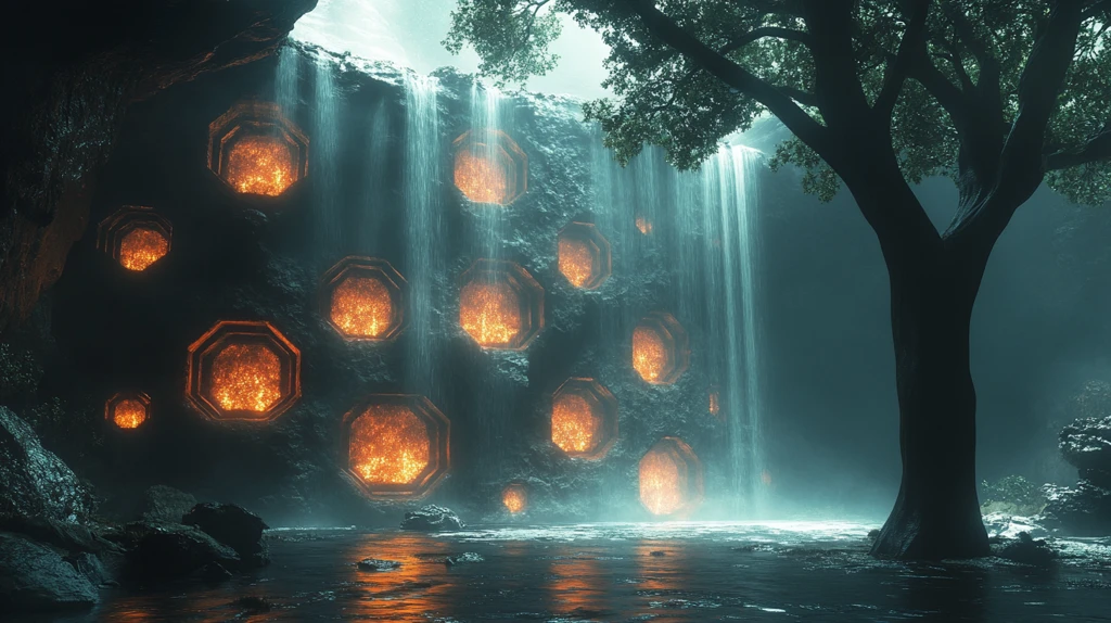 科幻洞穴树根六边形夜店舞台灯光