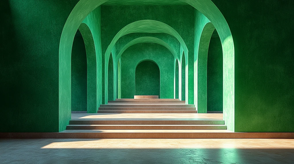 绿色圆形舞台中心对称