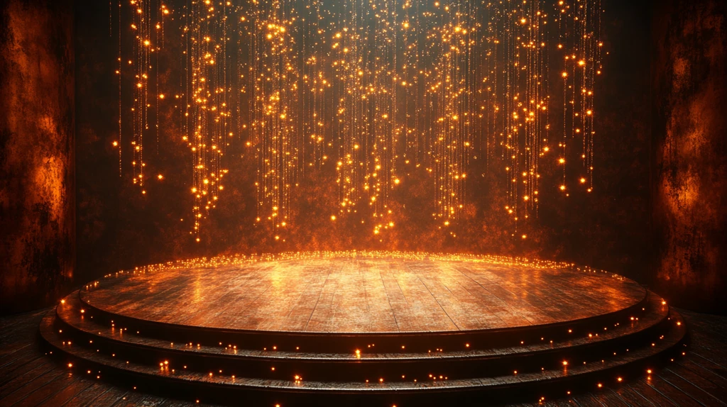 神秘舞台灯光与闪亮