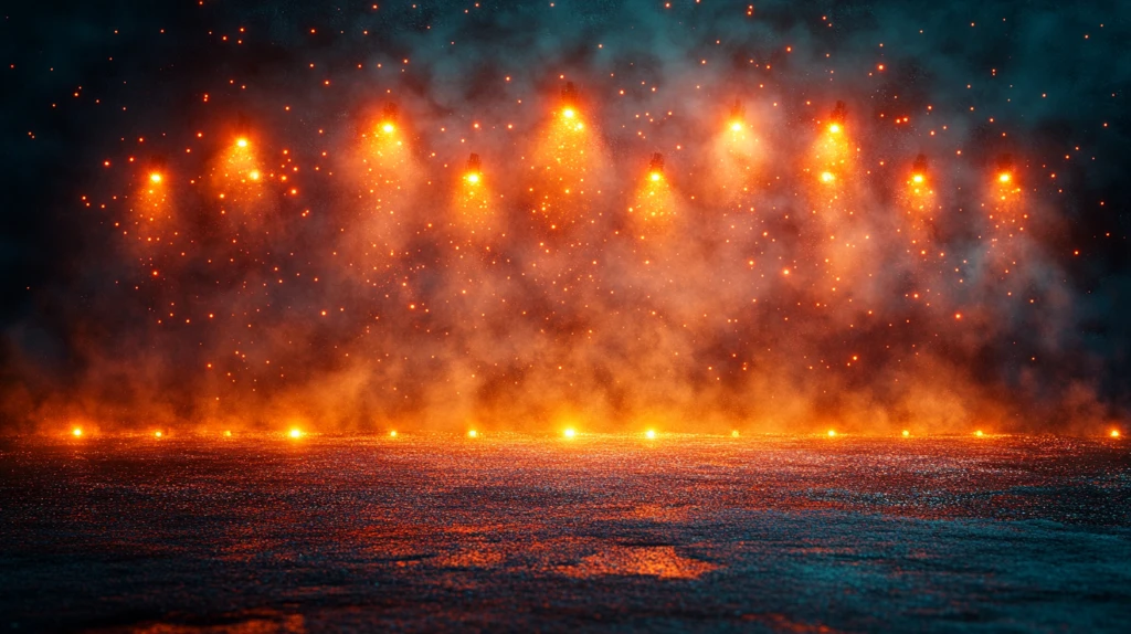 神秘舞台灯光与闪亮