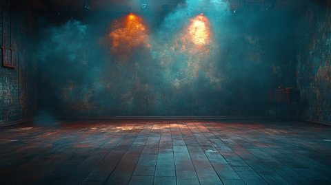 空舞台与复古墙