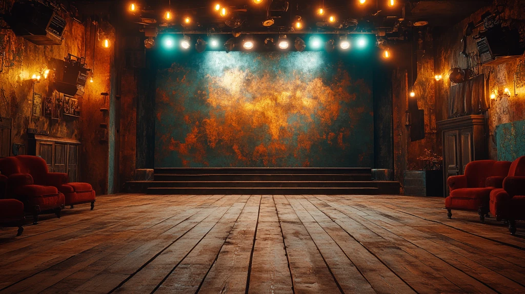 空舞台与复古墙