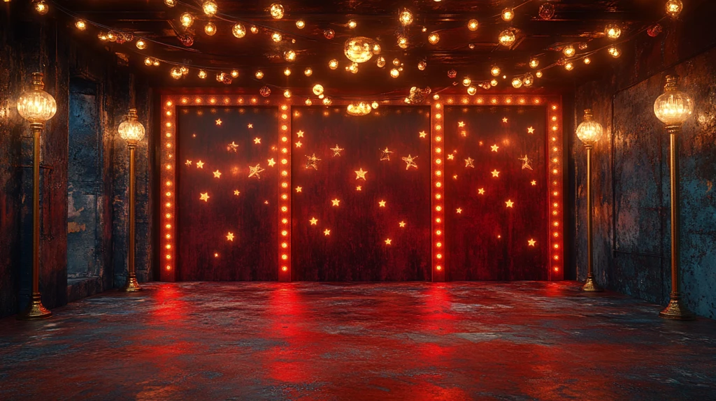 好莱坞主题生日邀请函模板