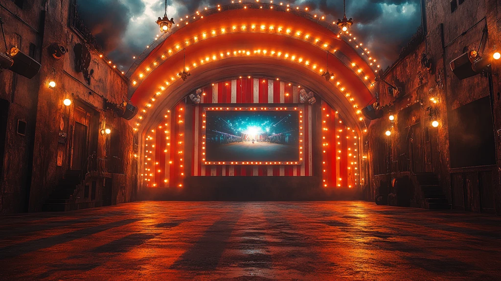 马戏团帐篷舞台灯光秀