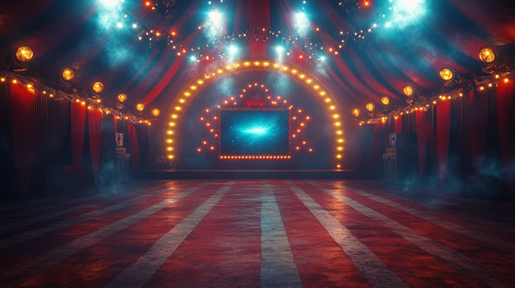 马戏团帐篷舞台灯光秀