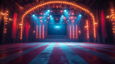 马戏团帐篷舞台灯光秀