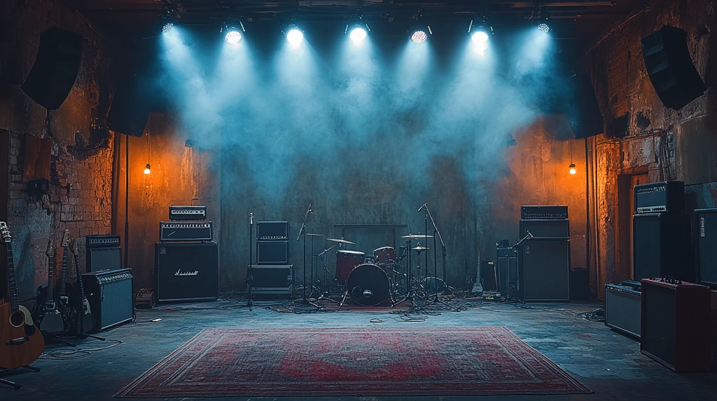 空舞台与音乐设备