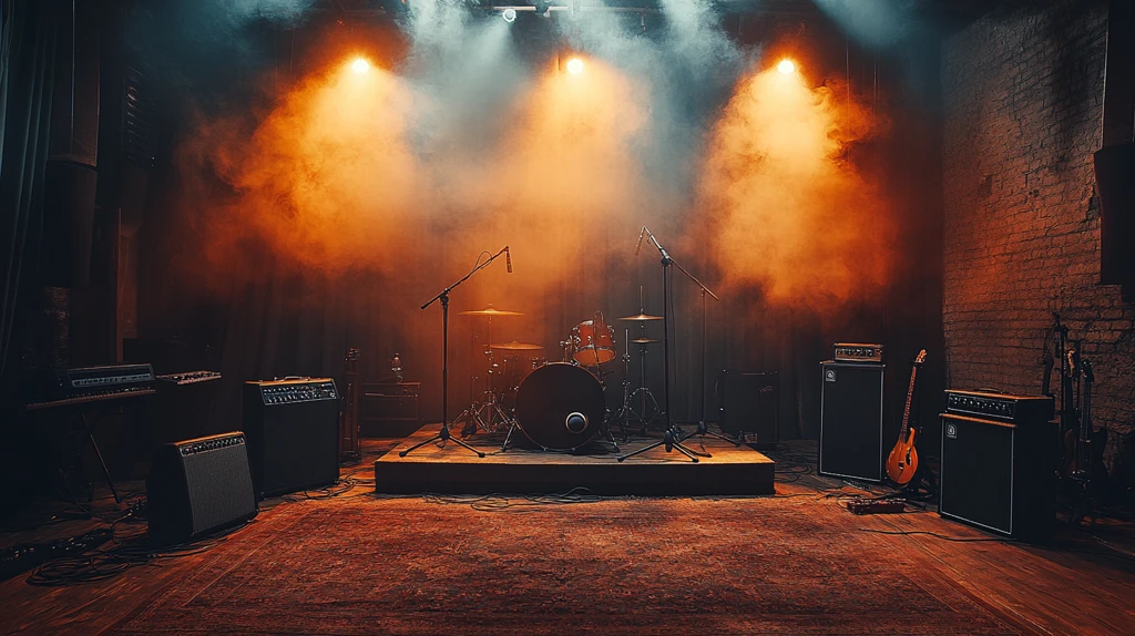 空舞台与音乐设备