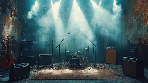 空舞台与音乐设备