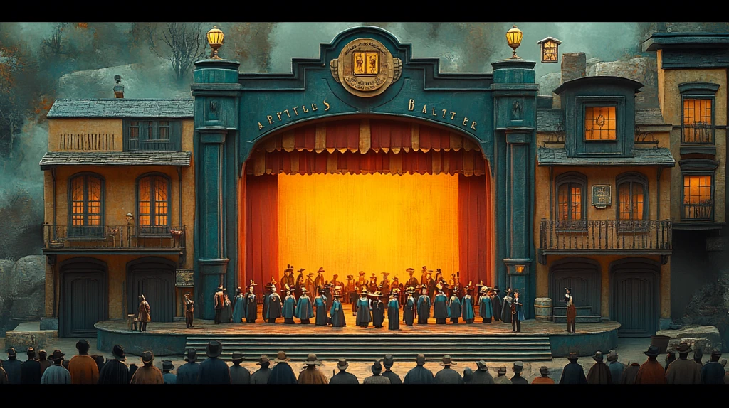 美国风格木偶剧场场景