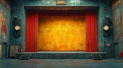 美国风格木偶剧场场景