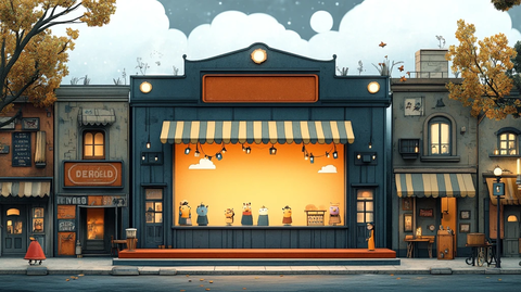 美国风格木偶剧场场景