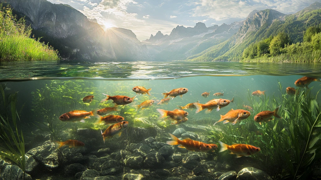 瀑布鱼自然风景