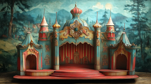 纸艺马戏团舞台