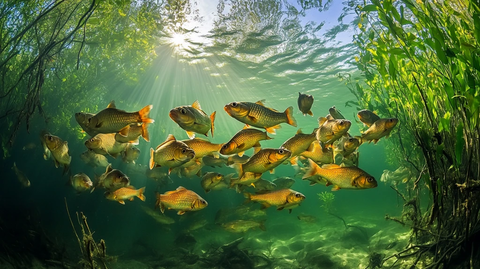 淡水生态鱼群
