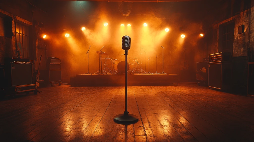 空舞台与麦克风