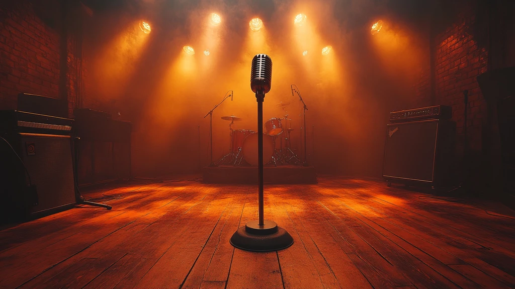 空舞台与麦克风