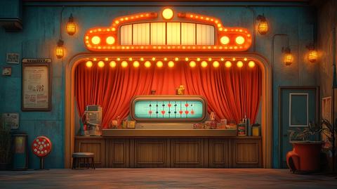 复古影院风格游戏背景