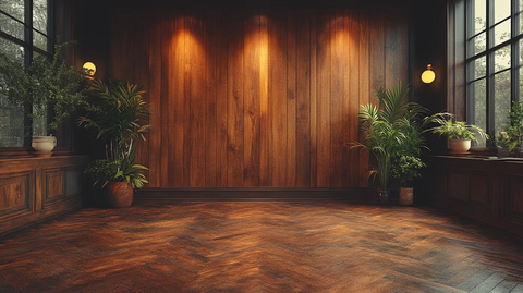 60年代音乐录音室木墙板