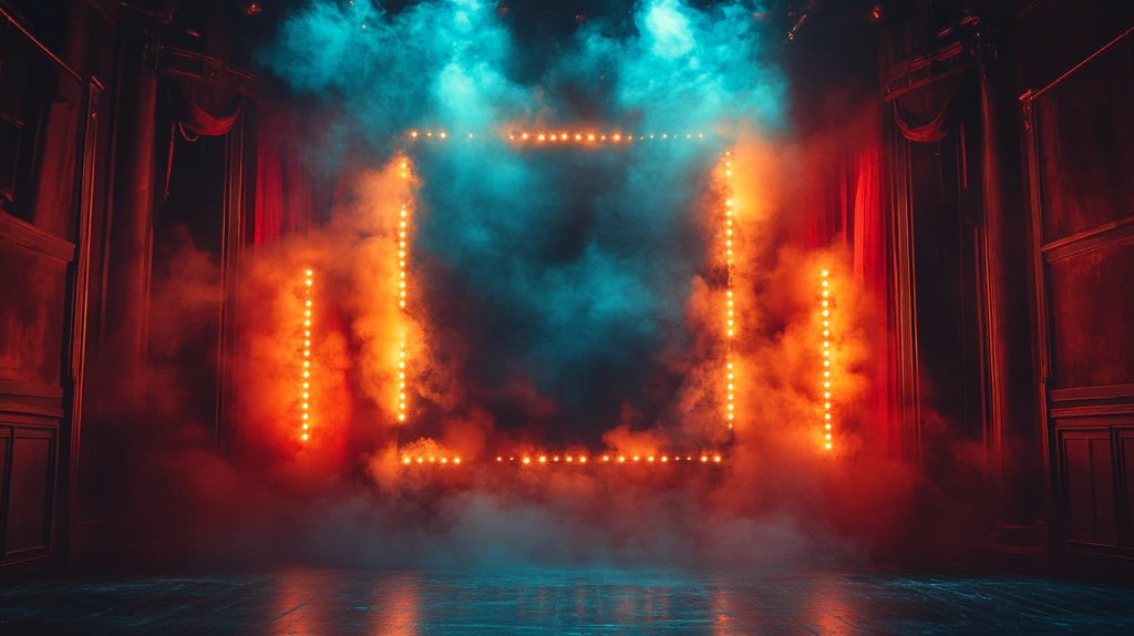 马戏团后台方形镜灯