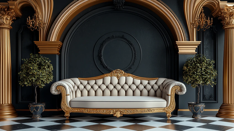 金色黑白条纹狂欢节摄影