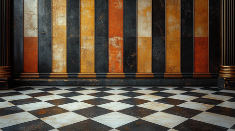 金色黑白条纹狂欢节摄影