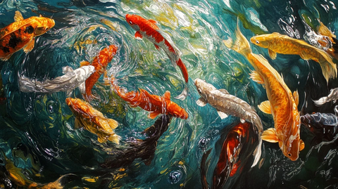 油画锦鲤