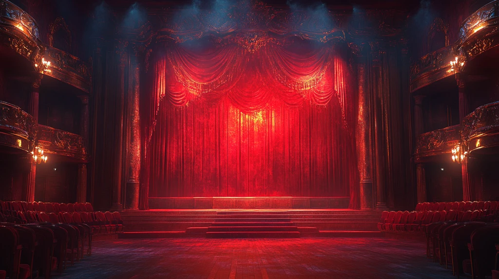 剧院学校假期归来背景图