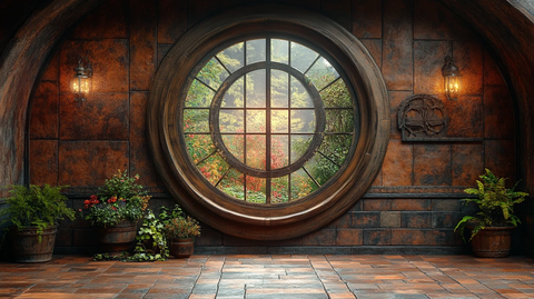 复古摄影棚背景