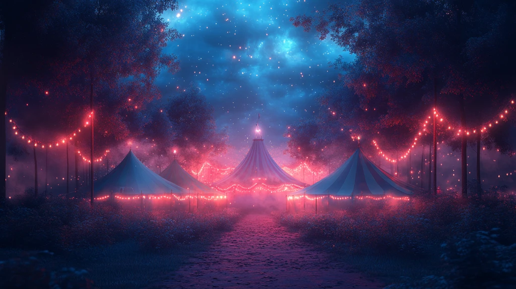 稀疏软霓虹蓝光