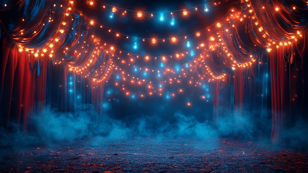 稀疏软霓虹蓝光