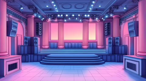 偶像演唱会舞台线稿