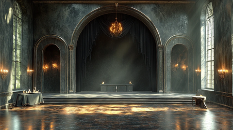 现代黑色巴洛克舞台框架