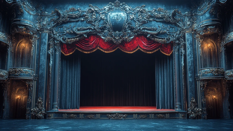 现代黑色巴洛克舞台框架