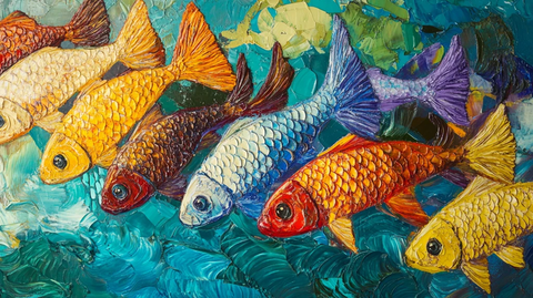 很多鱼装饰画