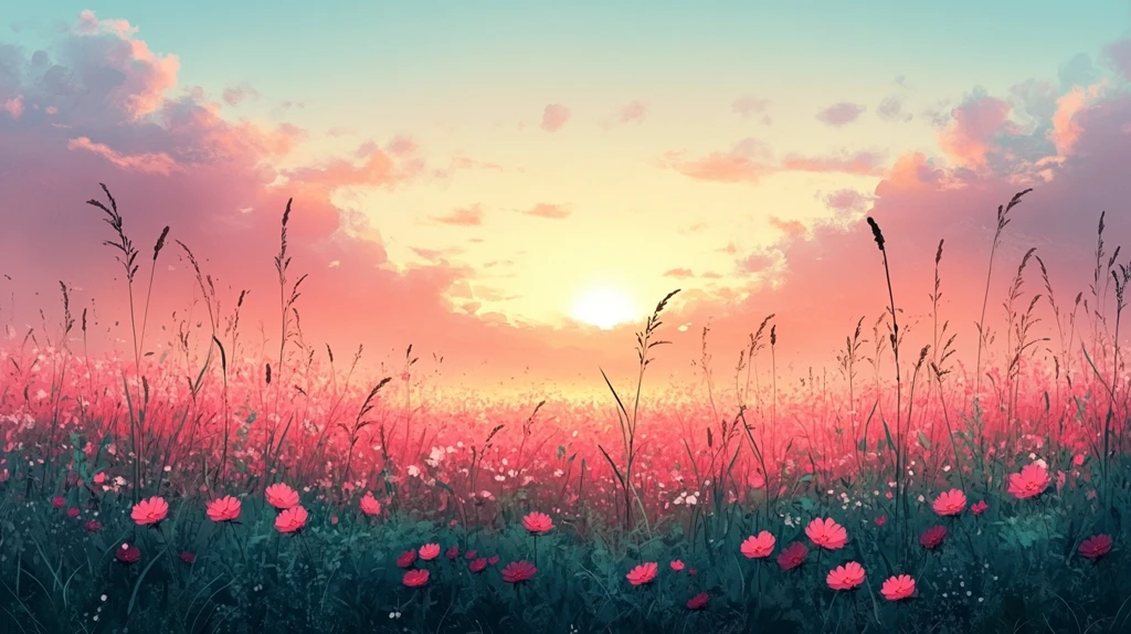 卡通风格渐变舞台