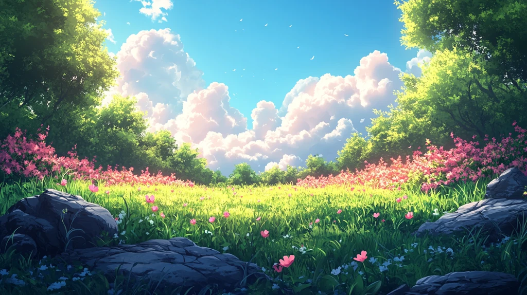 卡通风格渐变舞台