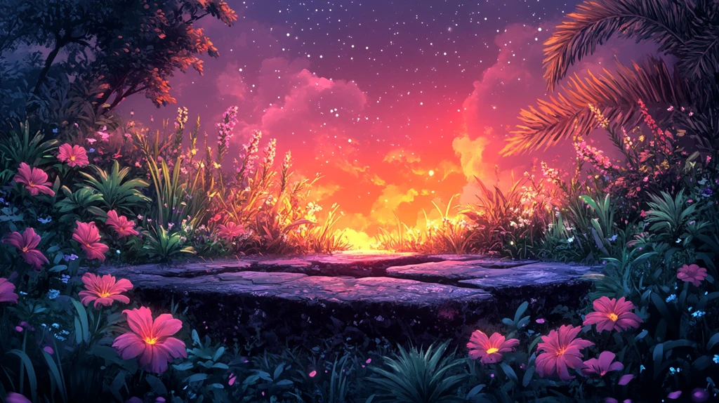 卡通风格渐变舞台