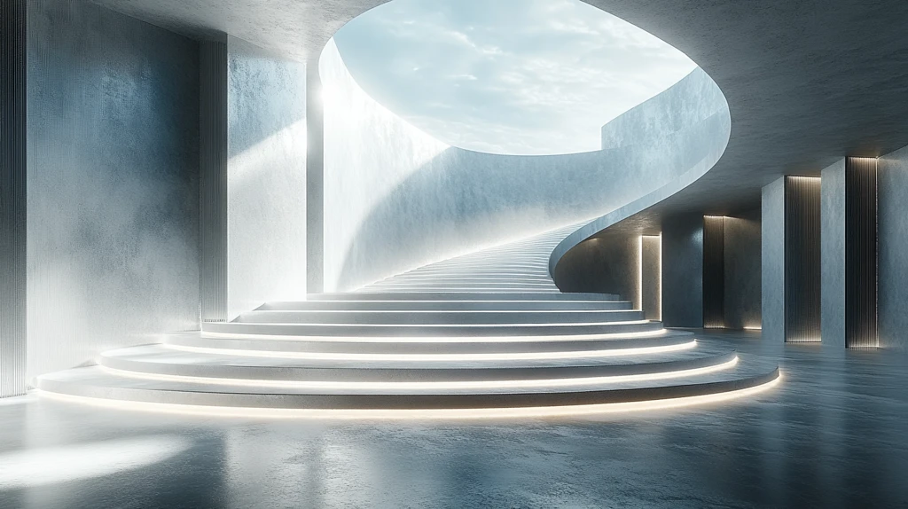 银色发光舞台设计