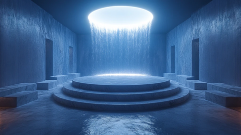 银色发光舞台设计