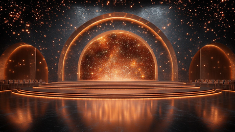 金色弧形舞台设计