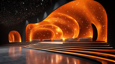 金色弧形舞台设计