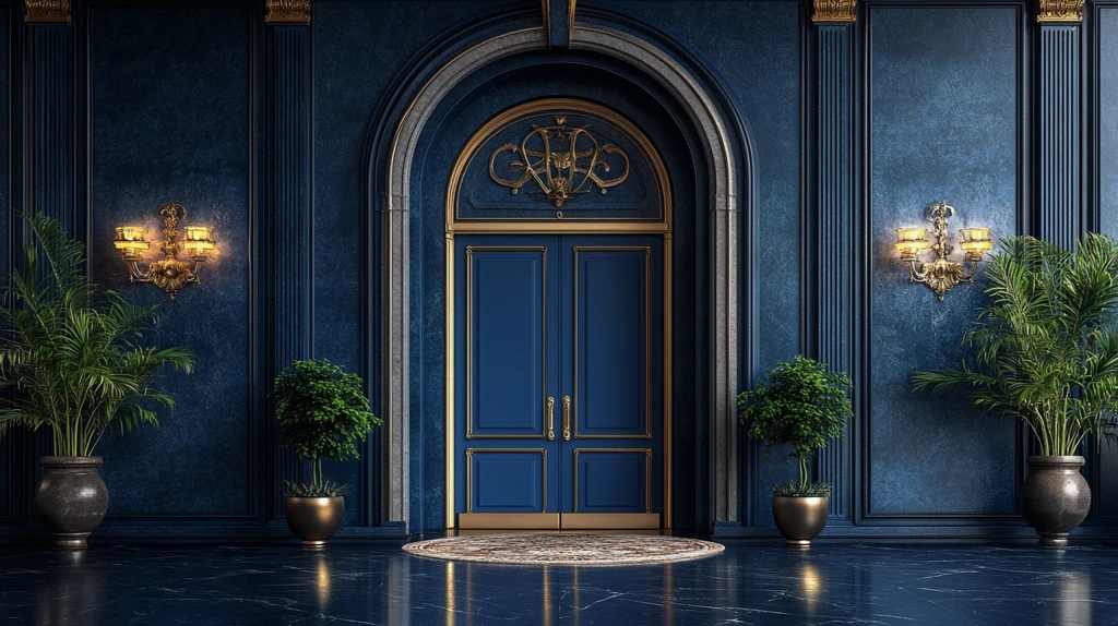 皇家宫殿海军蓝背景