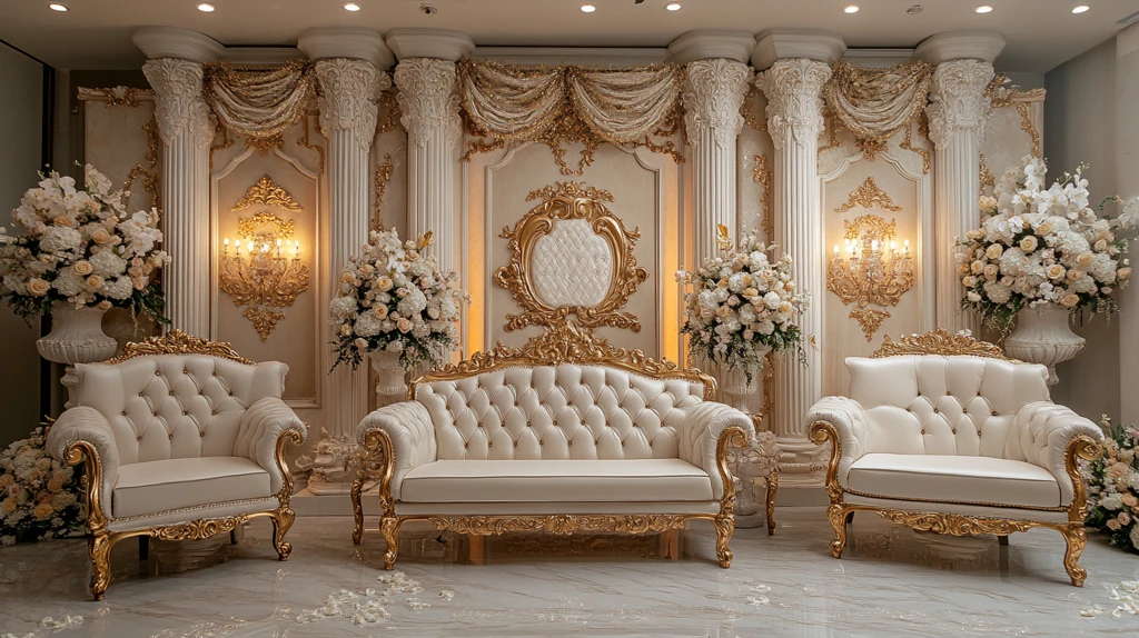 文艺复兴建筑婚礼装饰背景