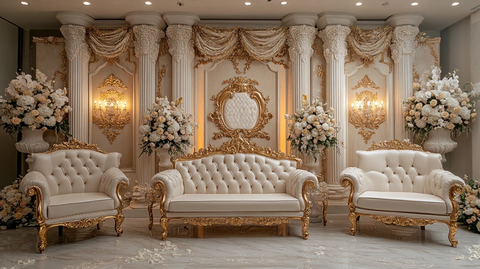 文艺复兴建筑婚礼装饰背景