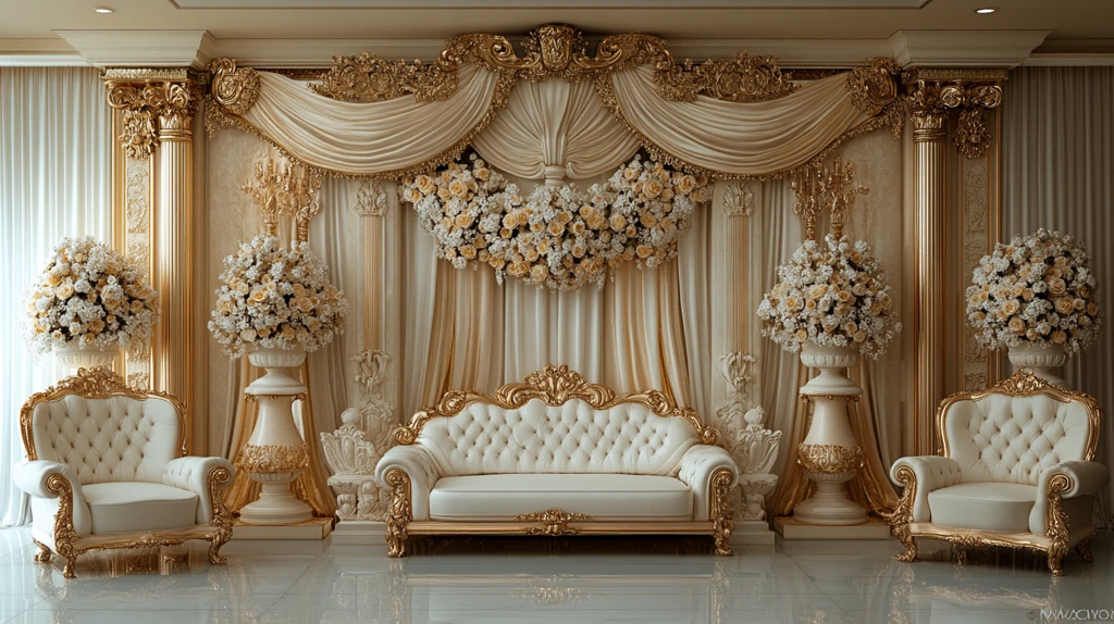 文艺复兴建筑婚礼装饰背景