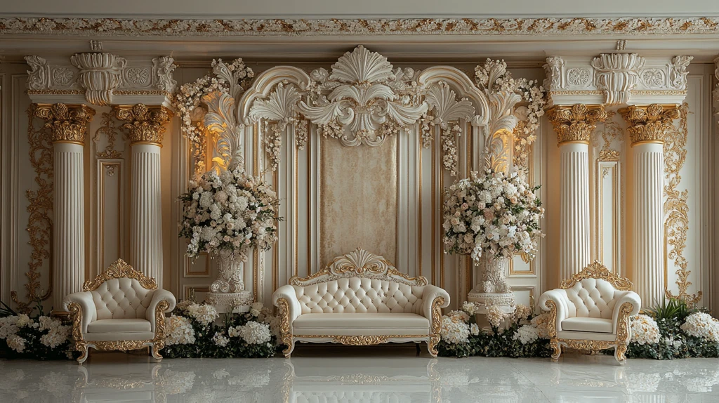 文艺复兴建筑婚礼装饰背景