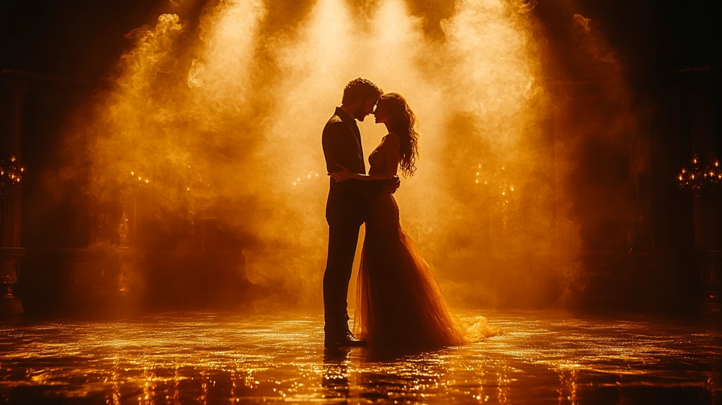 舞台上的男女舞者