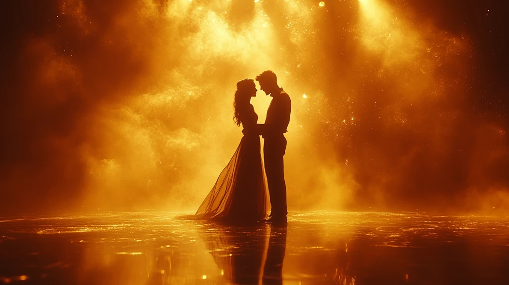 舞台上的男女舞者